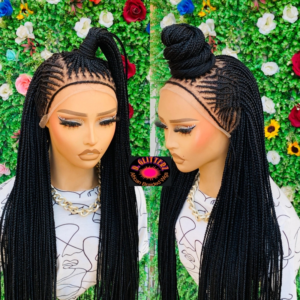 BRAIDED WIGS  ON  13*6 LACE  CLOSURE  42" & 45"